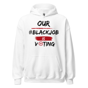 Our Black Job - Hoodie (in White)